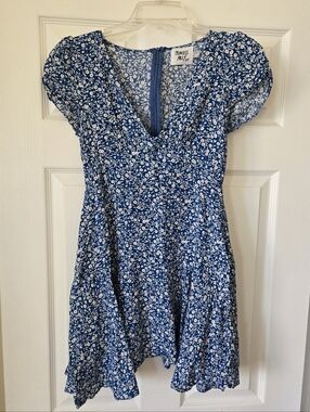 Princess Polly Blue Floral M8nidress, 0